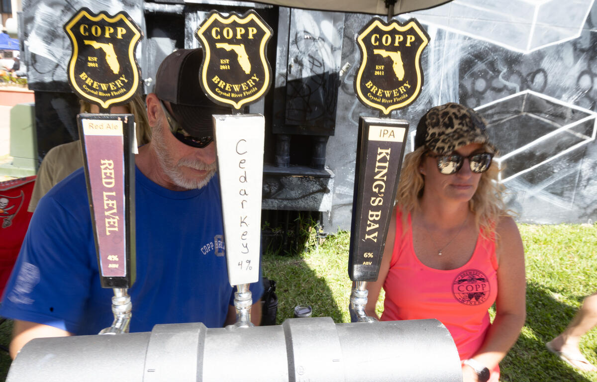 COPP Brewery from Crystal River had new brews on tap during the 11th Annual Brick City Beer and Wine Festival at Citizen Circle in Ocala, FL on Saturday, April 19, 2025. Courtesy: Alan Youngblood/352today