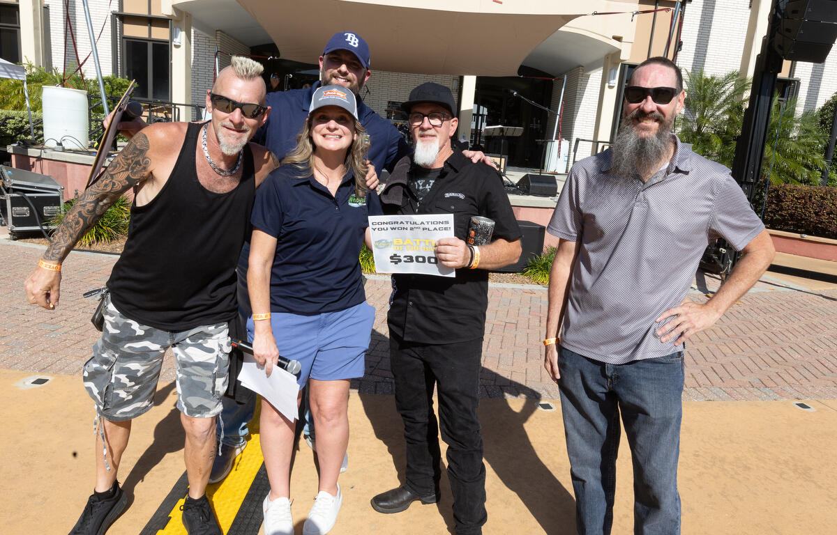 Gabriel and the Get Out band won 2nd place in the Wind-FM Battle of the Bands during the 11th Annual Brick City Beer and Wine Festival at Citizen Circle in Ocala, FL on Saturday, April 19, 2025. Courtesy: Alan Youngblood/352today
