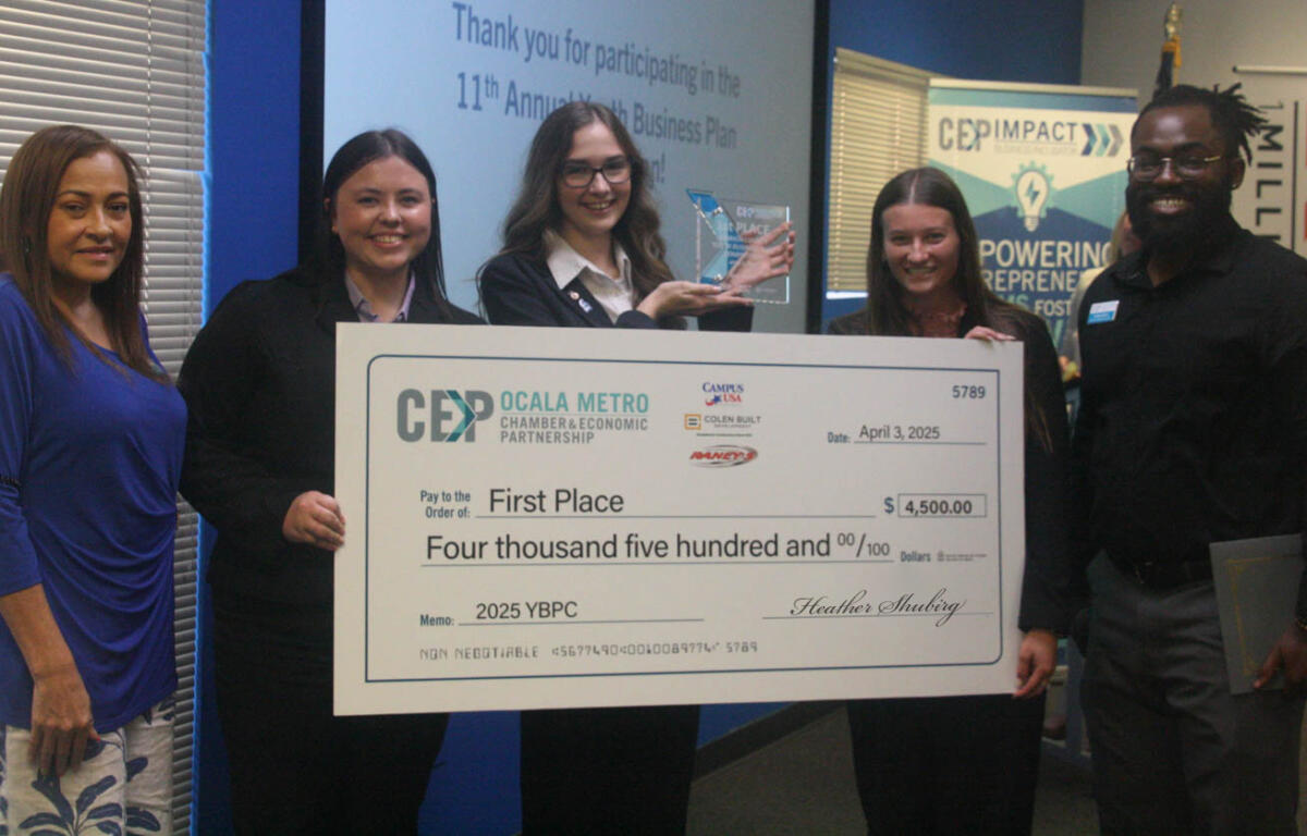 The winners of the 2025 Youth Business plan competition received a prize of $4,500.