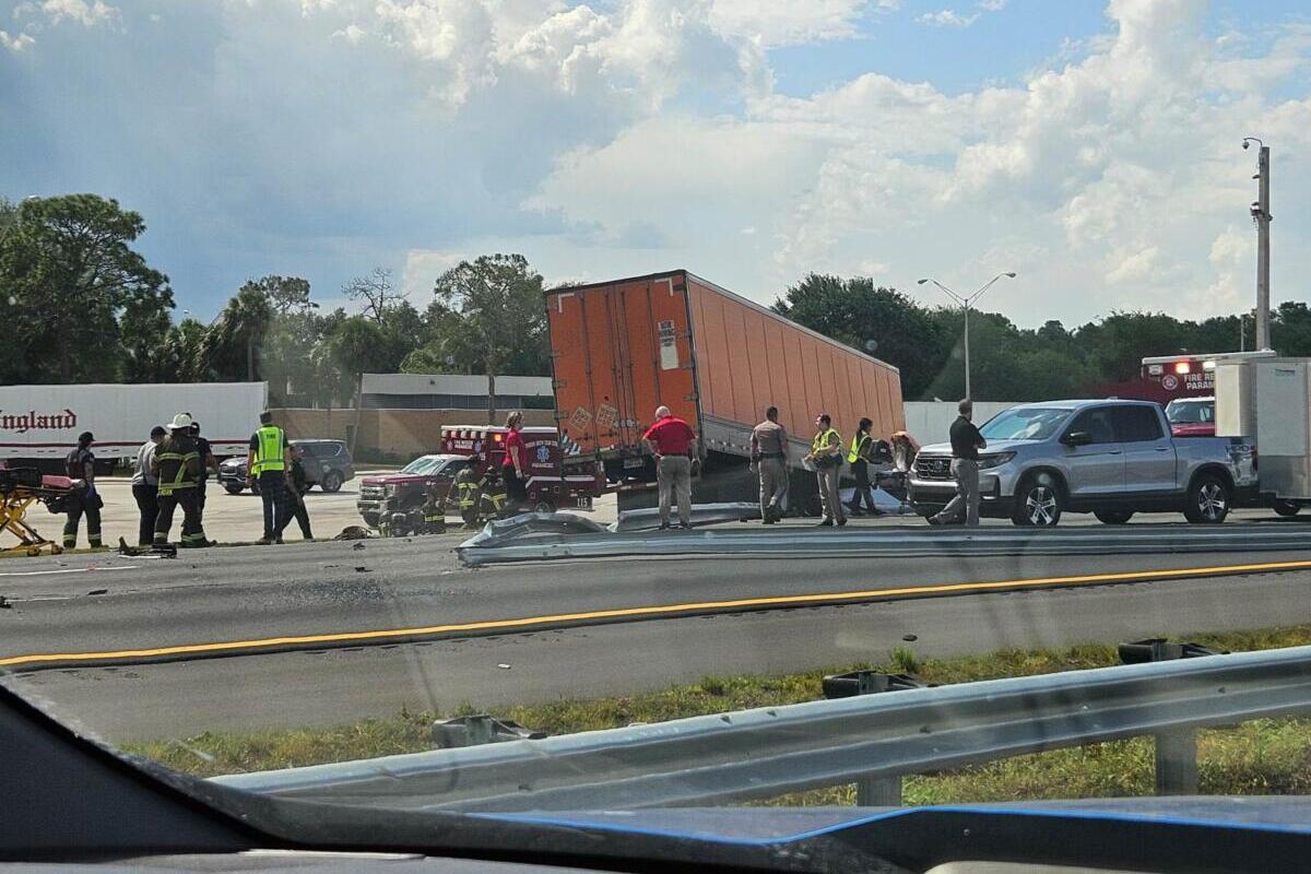 Misty from Trenton was driving north through Ocala just after this wreck at mile marker 345 happened.