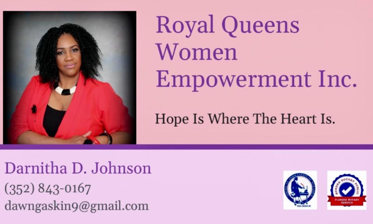 Johnson formed  Royal Queens Women Empowerment Inc. in 2015.