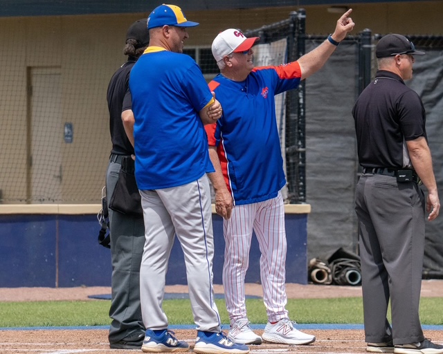 College of Central Florida Head Coach Marty Smith and Head Coach of Indian River State College Frank Torre.