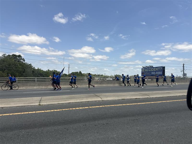Local law enforcement, including members of the Ocala Police Department, are showing support for the Special Olympics during the Law Enforcement Torch Run.