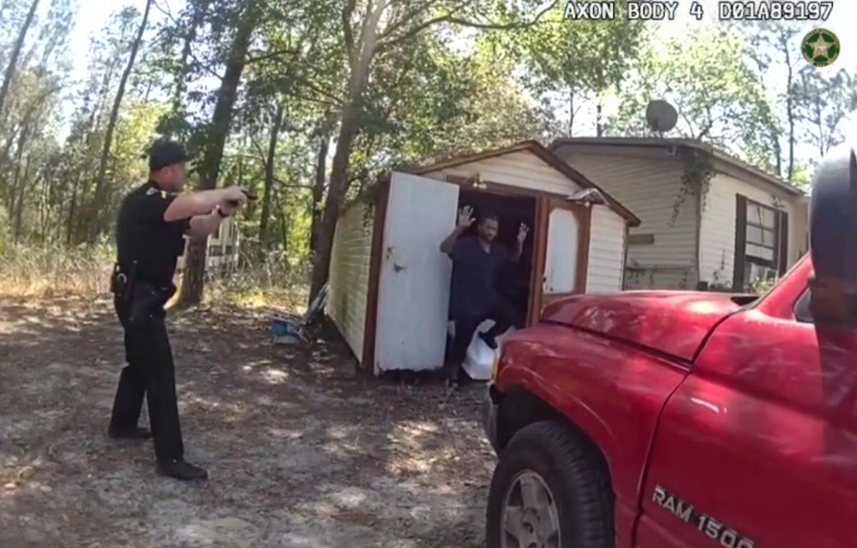 Marion County Sheriff's deputies arrested 28-year-old Mike Struble after finding him in a nearby garden shed.