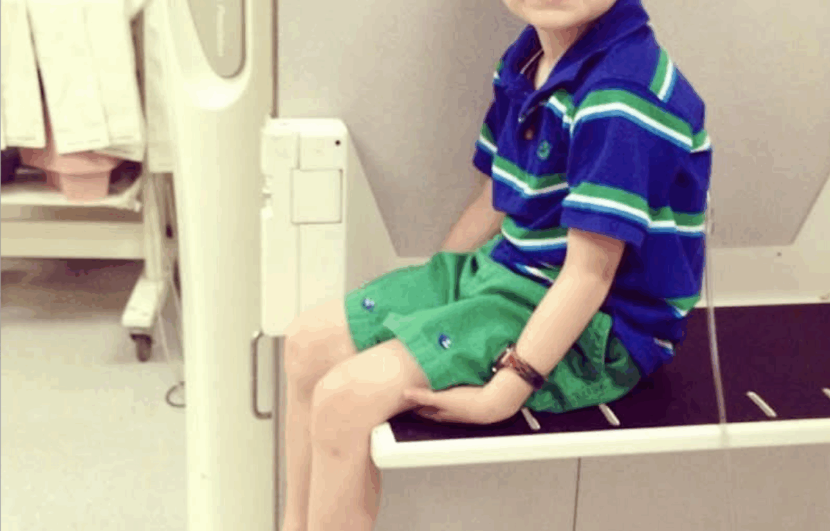 Nate in the UF Health Shands Children's Hospital in 2012. 