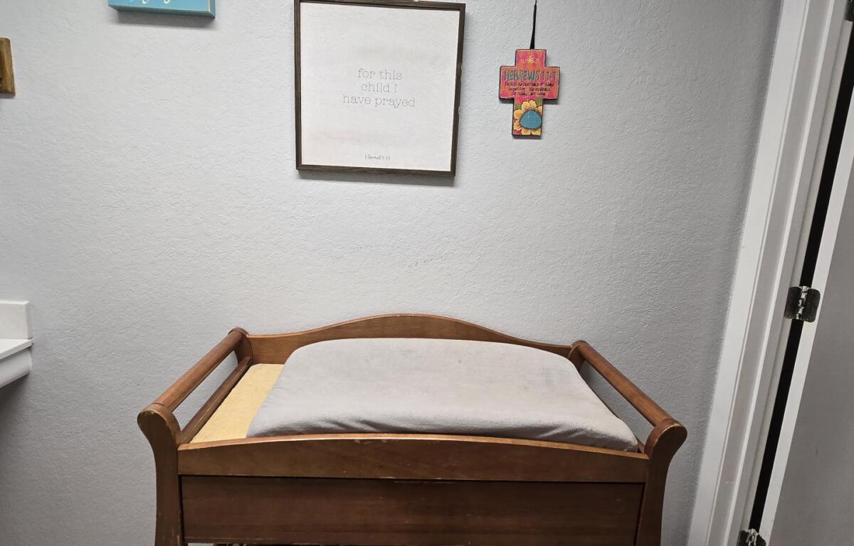 The bathrooms in the Elizabeth House rooms had a baby changing station.