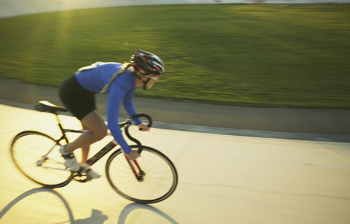 Cyclist in action