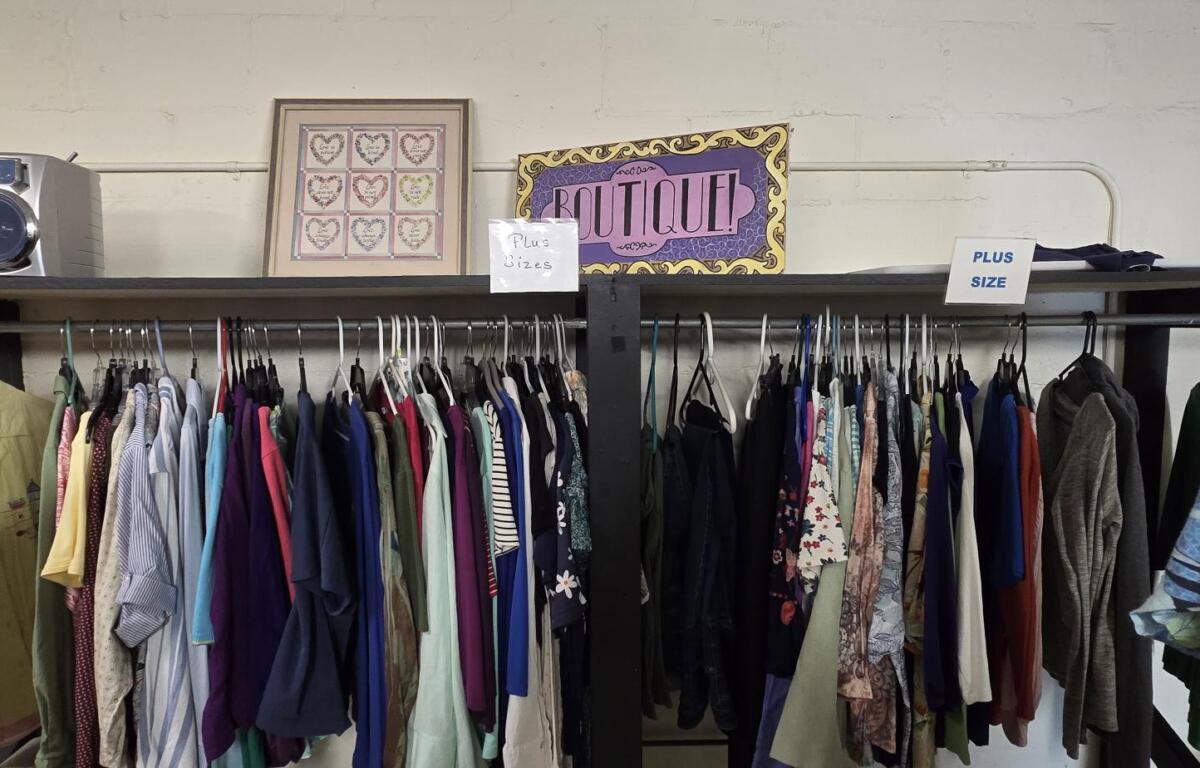 The boutique offers clothing to people in need of a shirt on their back.