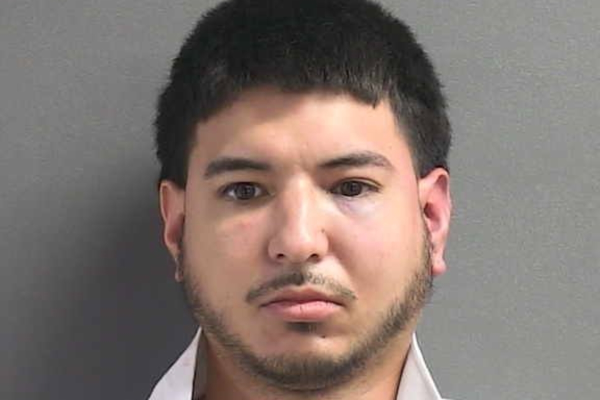Mugshot of Moshe Josue Delgado Juarez, 25, of Ocala, taken after arrest in Volusia County sting operation targeting online child predators.