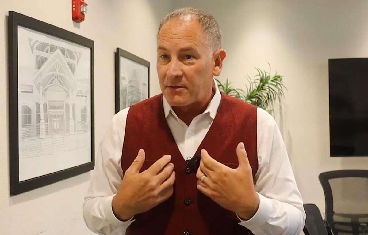 Matthew Grow speaking about air taxis in a video interview during the Ocala Metro CEP Weekly Buzz.