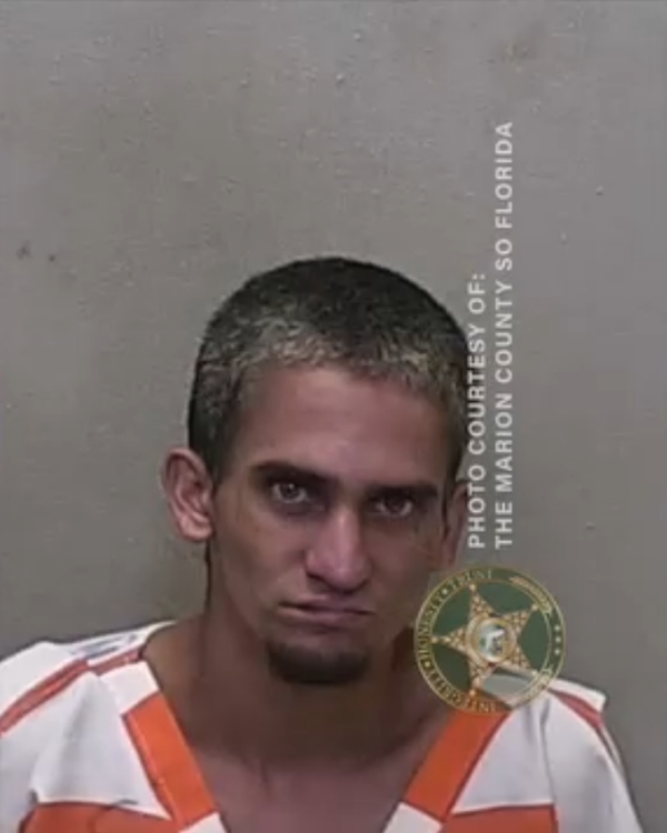 Mugshot of Christopher Hill provided by the Marion County Sheriff's Office.