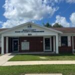 Front view of the Marion County Board of County Commissioners building in Ocala, Florida
