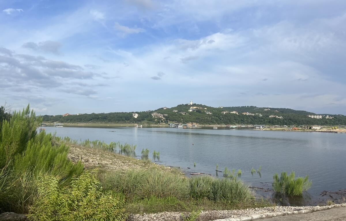 A view of Lake Travis in Travis County, Texas, on July 7, 2025, where Florida Task Force 8 teams are staged for flood response operations.