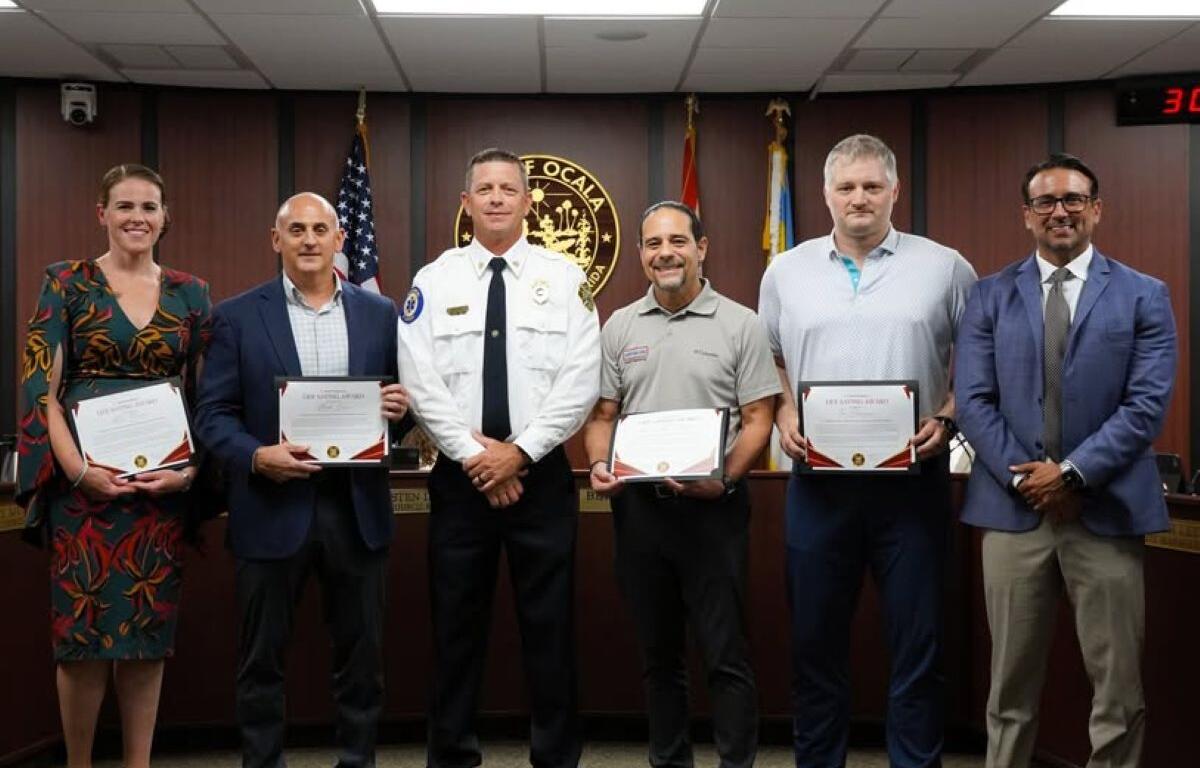4 Ocala residents receive recognition for their life saving efforts