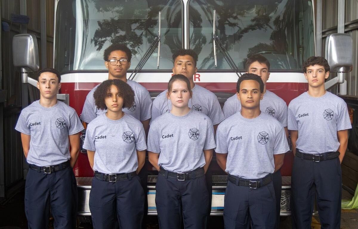 High School seniors participating in Marion County Fire Rescue Academy