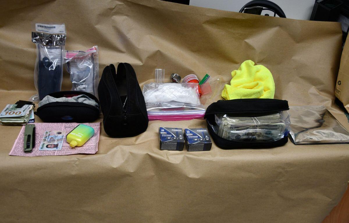Meth and money that seized in a routine traffic stop of Bronson man.