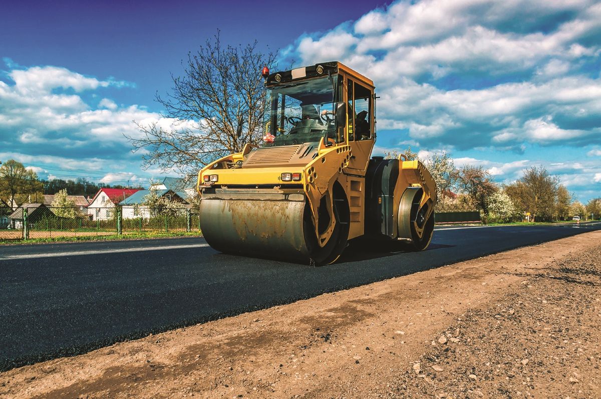 Road being repaved