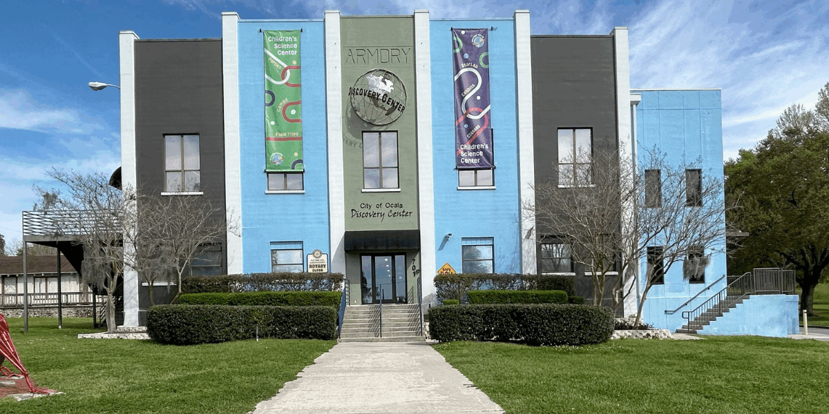 The Discovery Center, located in Tuscawilla Park, is Ocala's local center for children to learn in a fun, hands-on way.