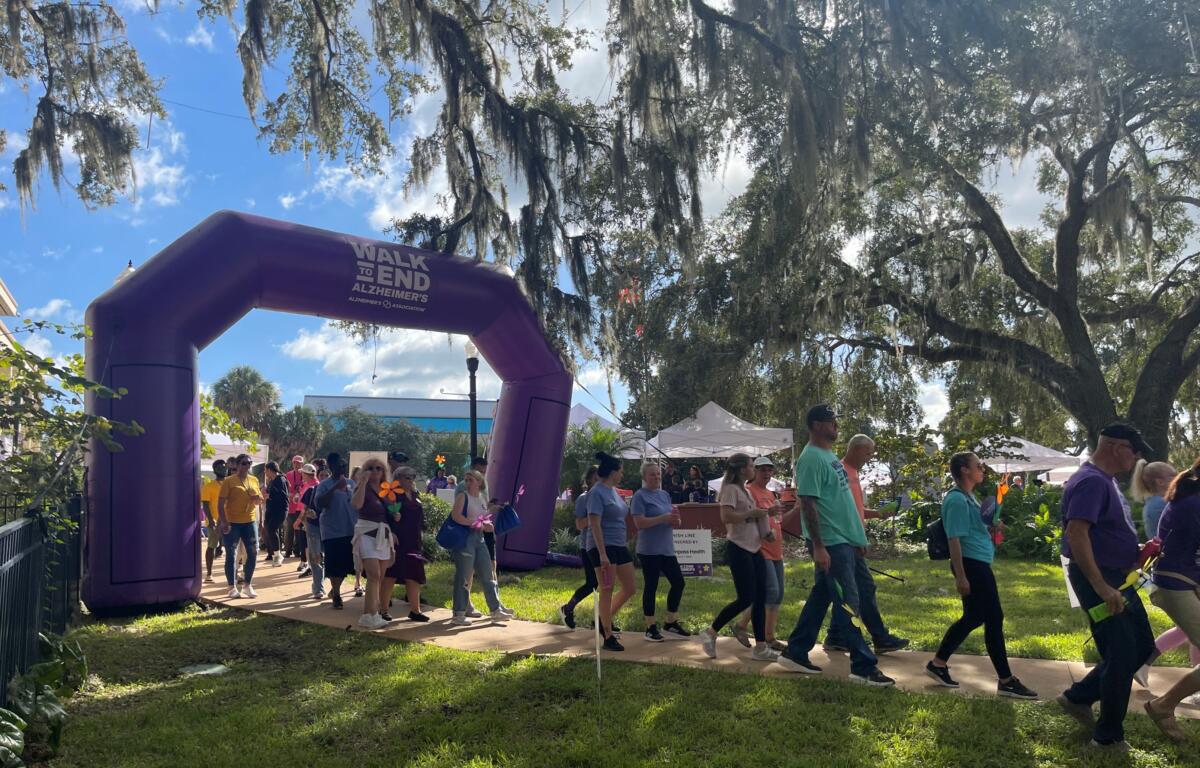 The starting line at the 2024 Walk to End Alzheimer's