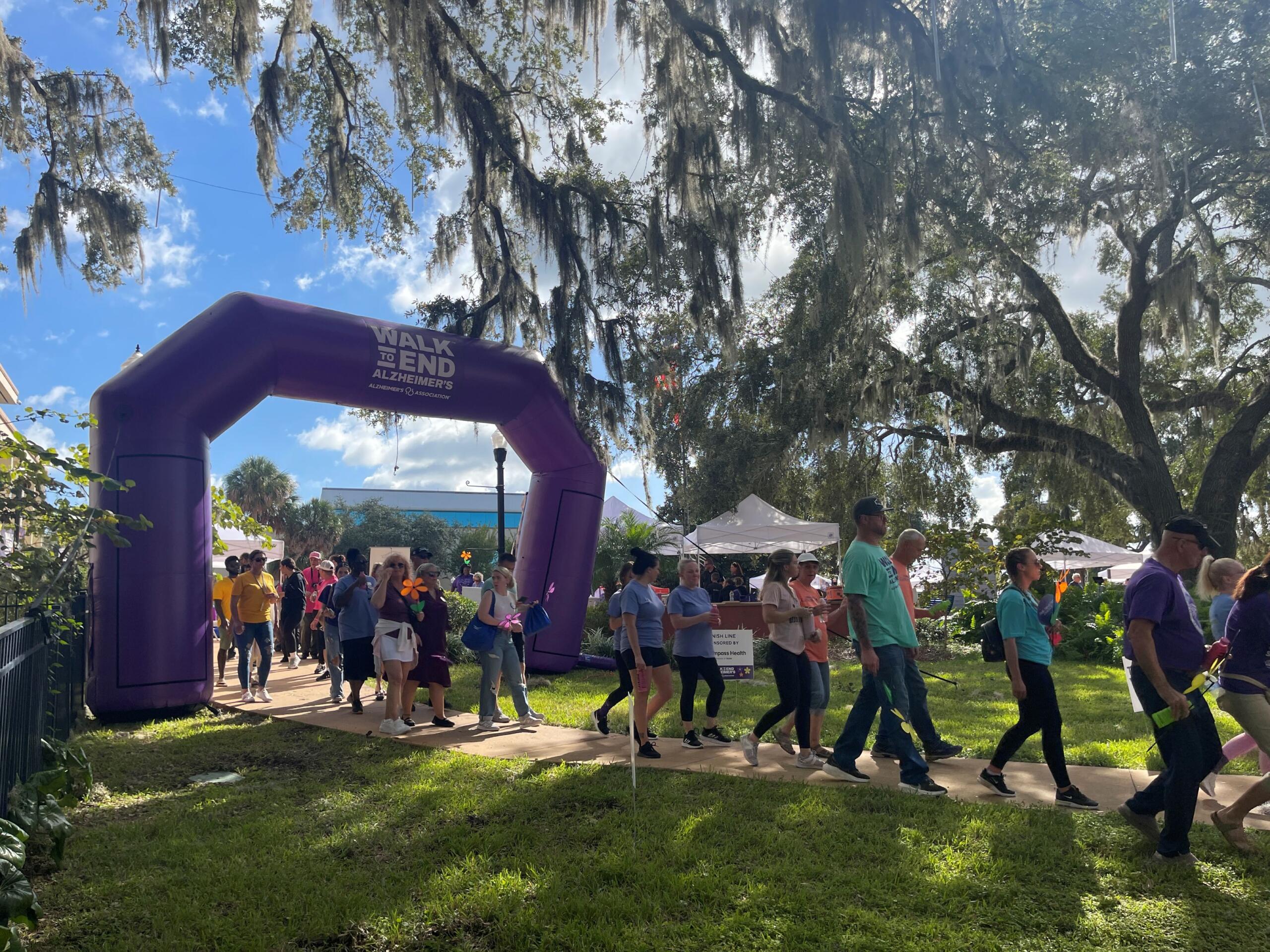 The starting line at the 2024 Walk to End Alzheimer's