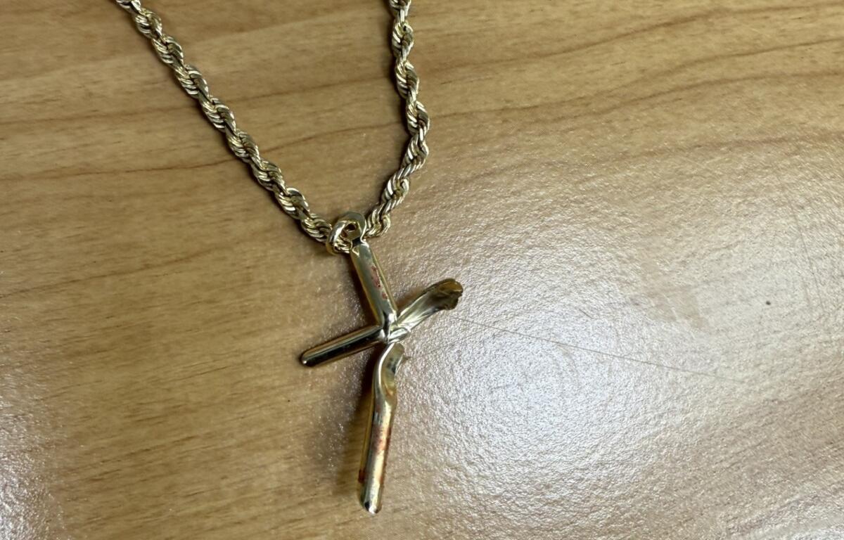 Gold Cross saved mans life