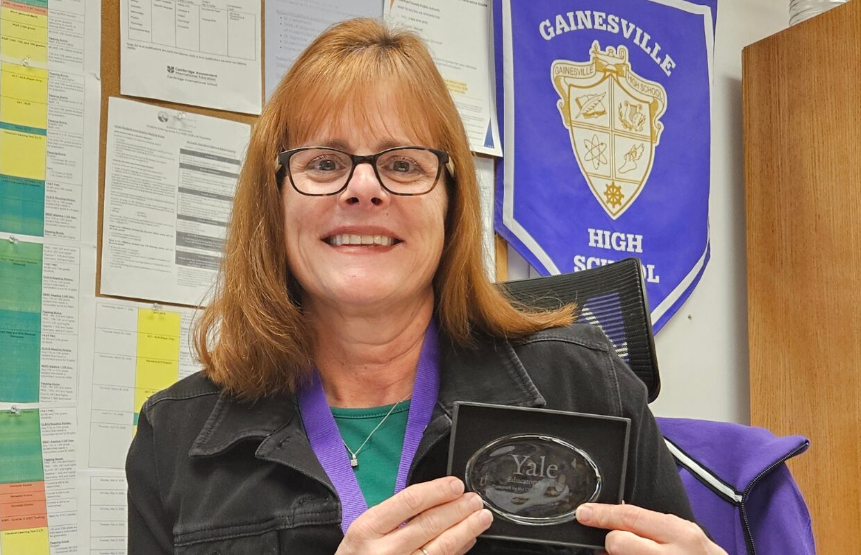 Gainesville High School assistant principal Dr. Mallory Becker wins the Yale Educator Award