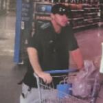 Surveillance footage of man who stole women's iPhone with debt cards and used them in an Ocala Walmart