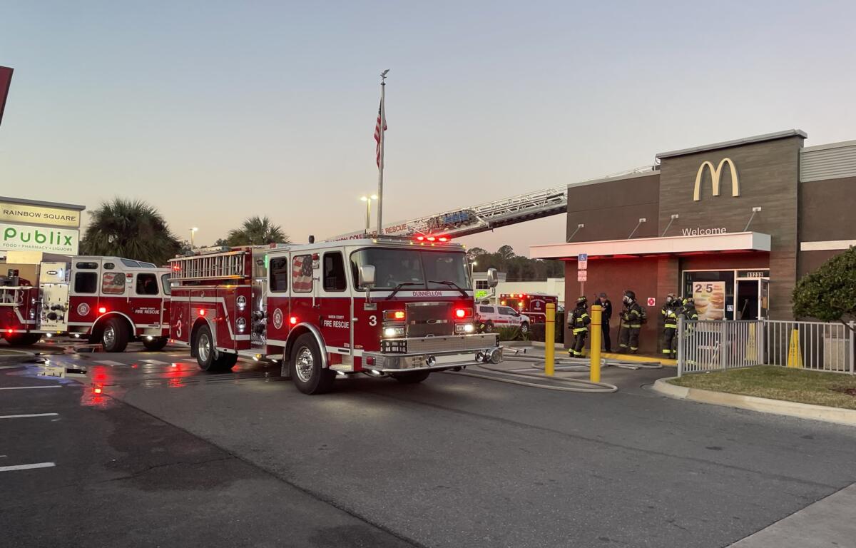 Dunnellon Station 3 responds to a call at a local McDonalds