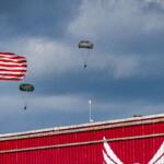 Parajumpers land at Marion County Airport at Dunnellon Field during an event in 2024.