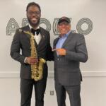 Director Marion J. Caffey and award-winning saxophonist Emmanuel Garilus, the co-grand marshals of the 2025 A Very GNV Holiday Parade.