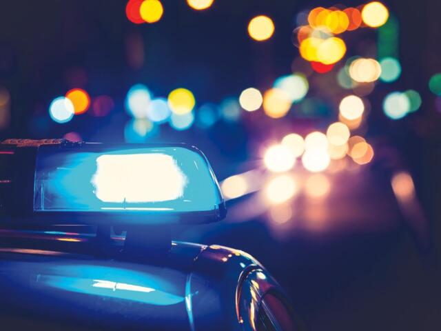 a picture of a police car's roof lights