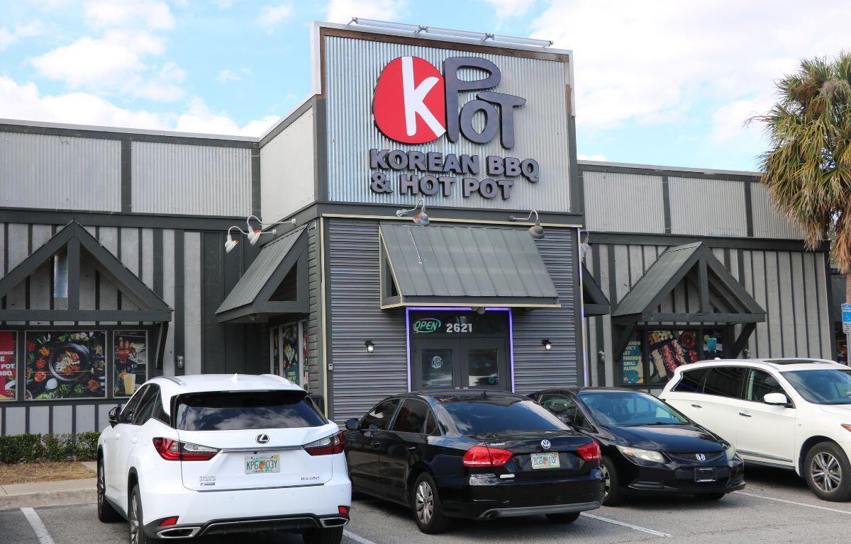 Exterior storefront of KPot Korean BBQ & Hot Pot.