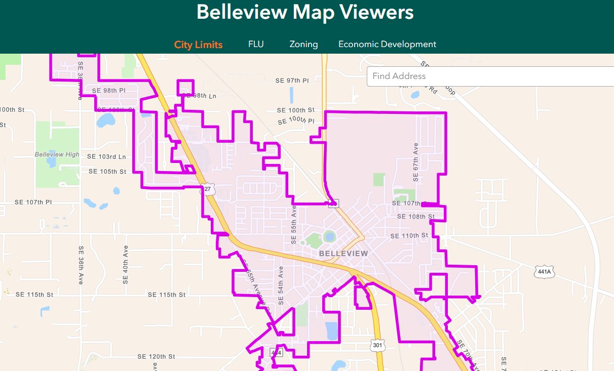 belleview florida interactive development map