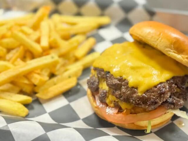 double smash burger from ocala's infinite kitchen