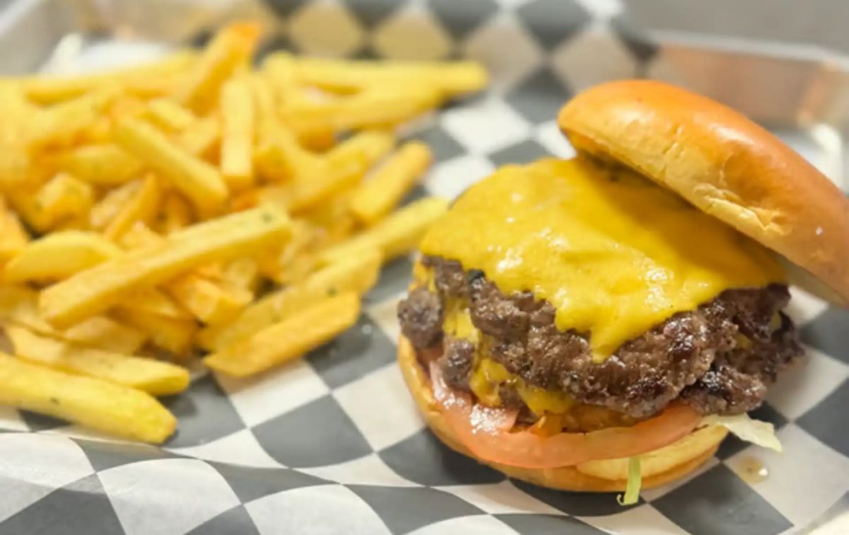 double smash burger from ocala's infinite kitchen