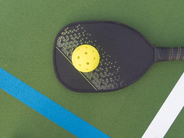 pickleball racquet ball stock image ocala