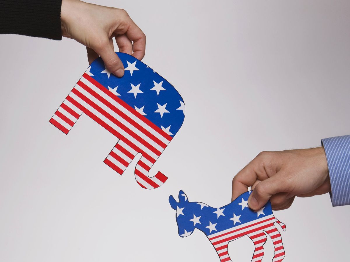 american political party mascots the elephant and donkey used in connection with a story about the marion county alliance of braver angels