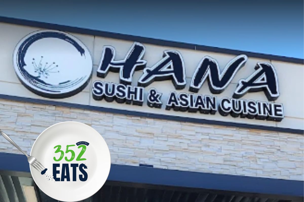 The sign for "Hana Sushi & Asian Cuisine."