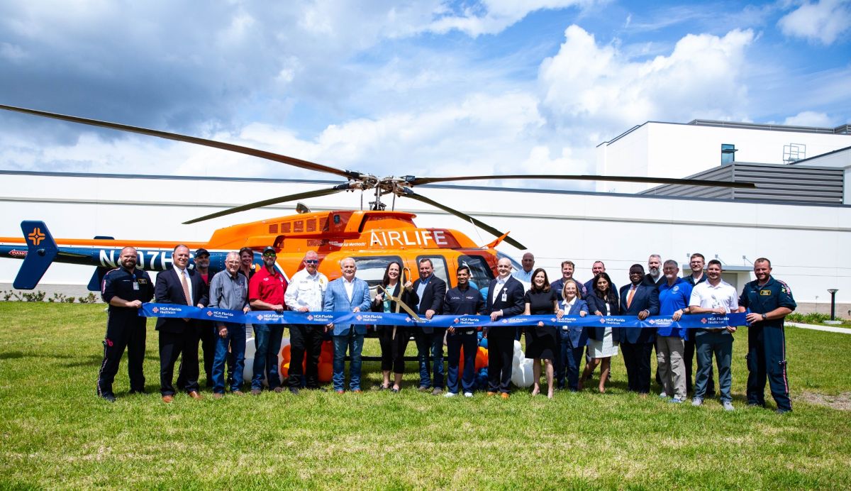 HCA Florida Healthcare Air Methods HCA Florida Airlife air ambulance launch in North Central Florida