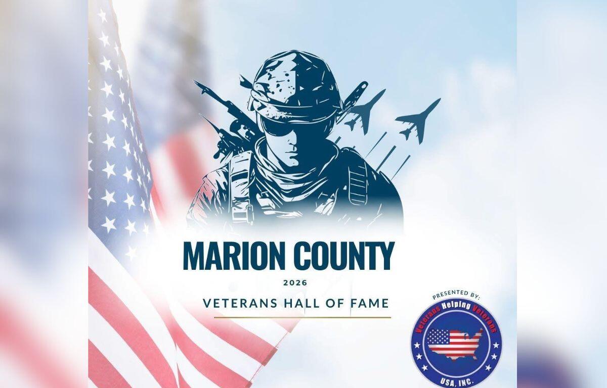 An American flag on the left, rifles to the left of the primary image of the head and upper of a soldier in combat gear, with planes to his right, and insignia in the lower right-hand corner.