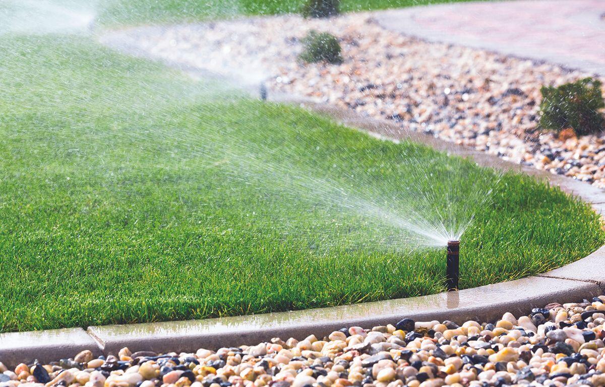 stock photo sprinkler water shortage north central florida