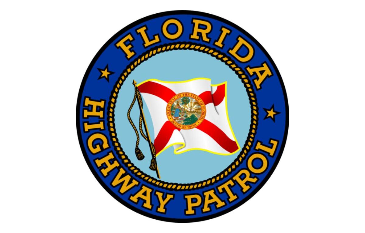 florida highway patrol logo on white background