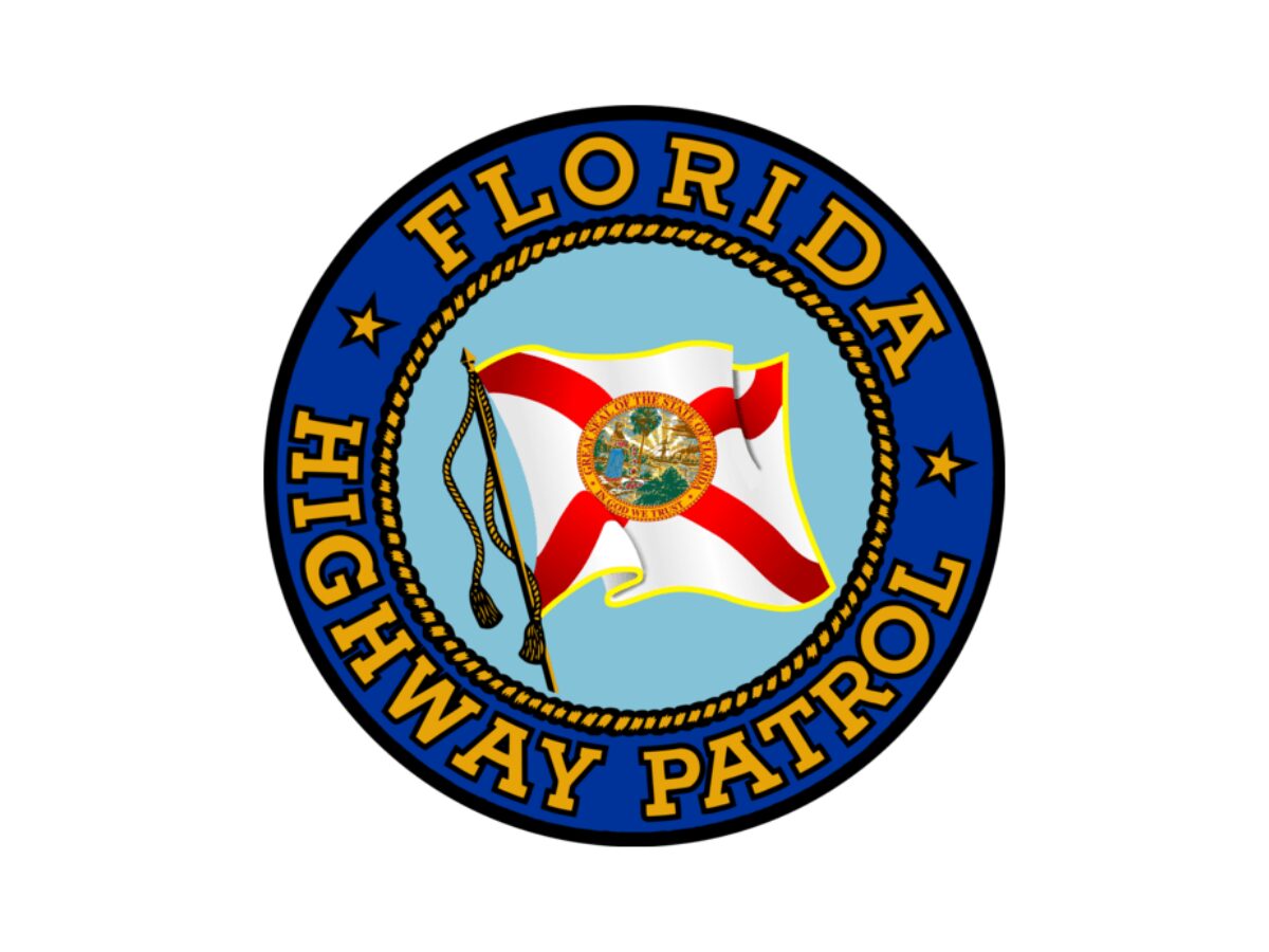 florida highway patrol logo on white background