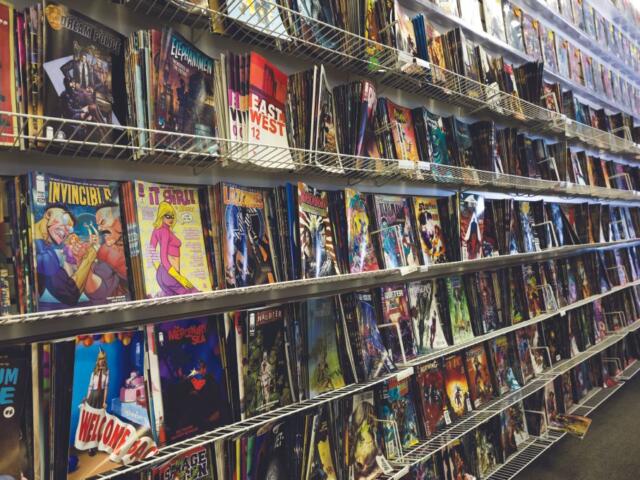 comic books store shelves