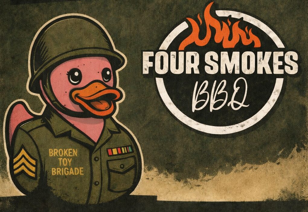 broken toy brigade four smokes tuesdays logo