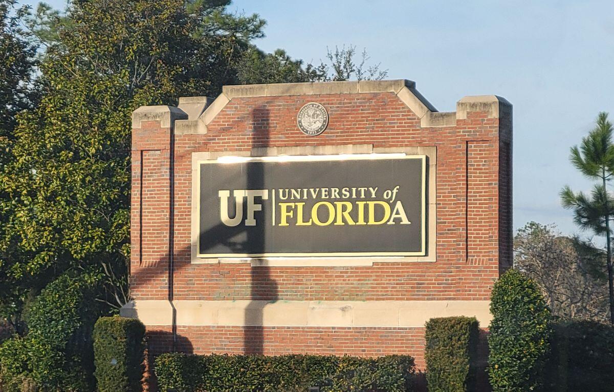 Colored image of University of Florida sign.