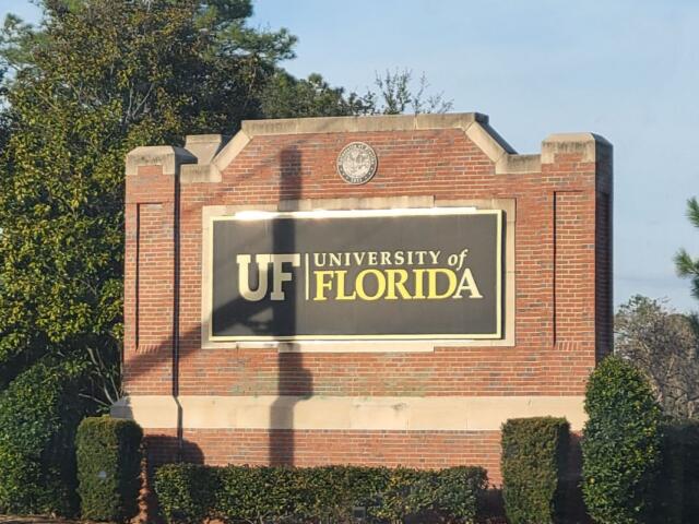 Colored image of University of Florida sign.