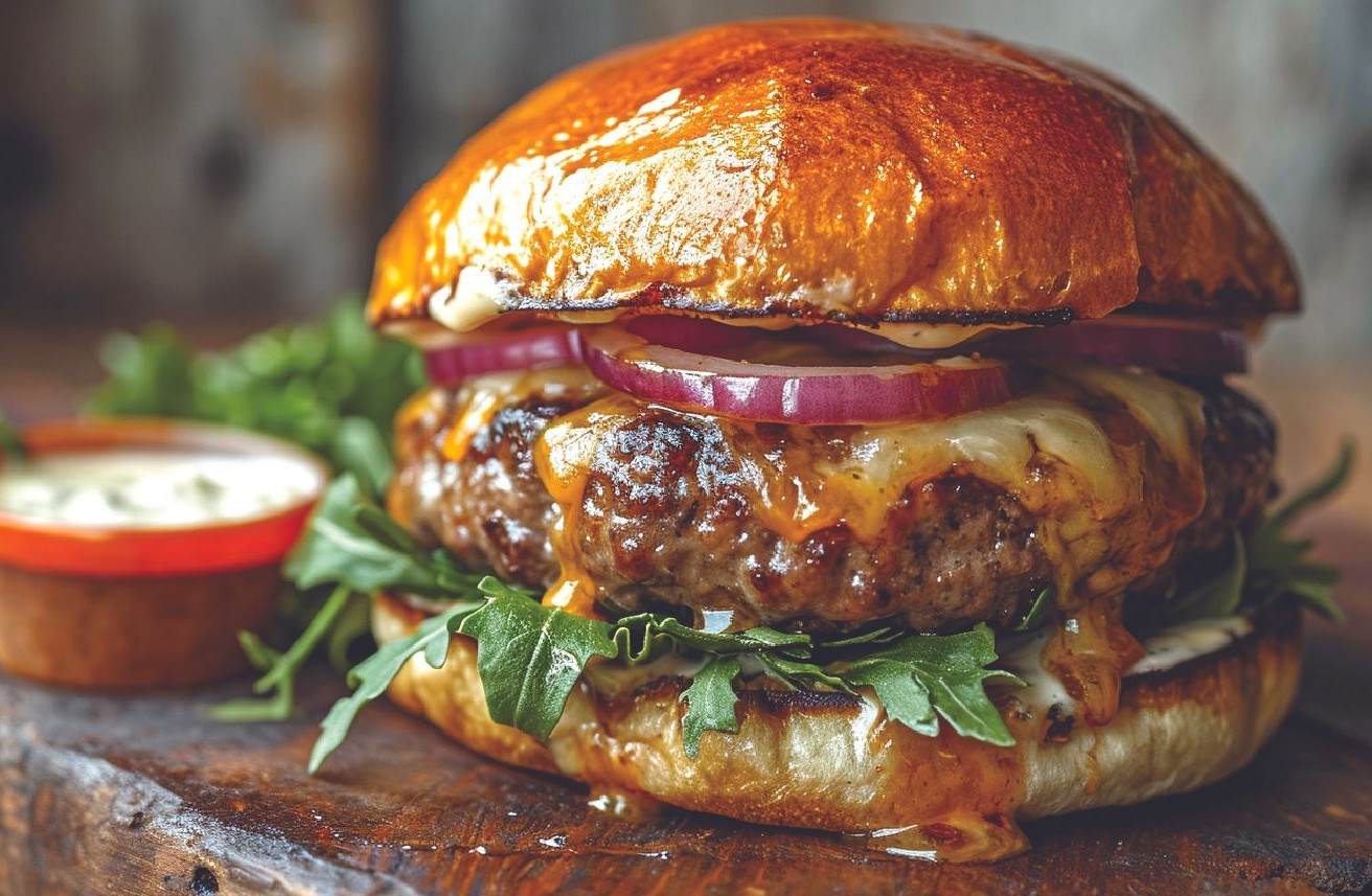 gastropub hamburger stock