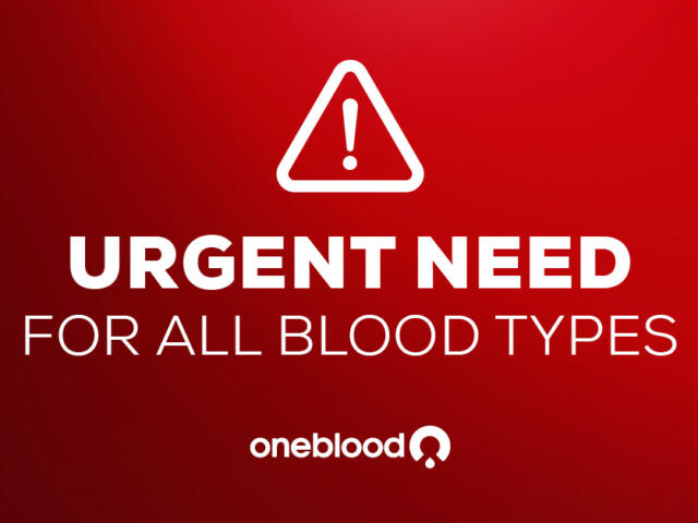 oneblood urgent graphic