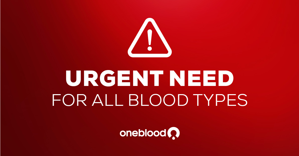oneblood urgent graphic